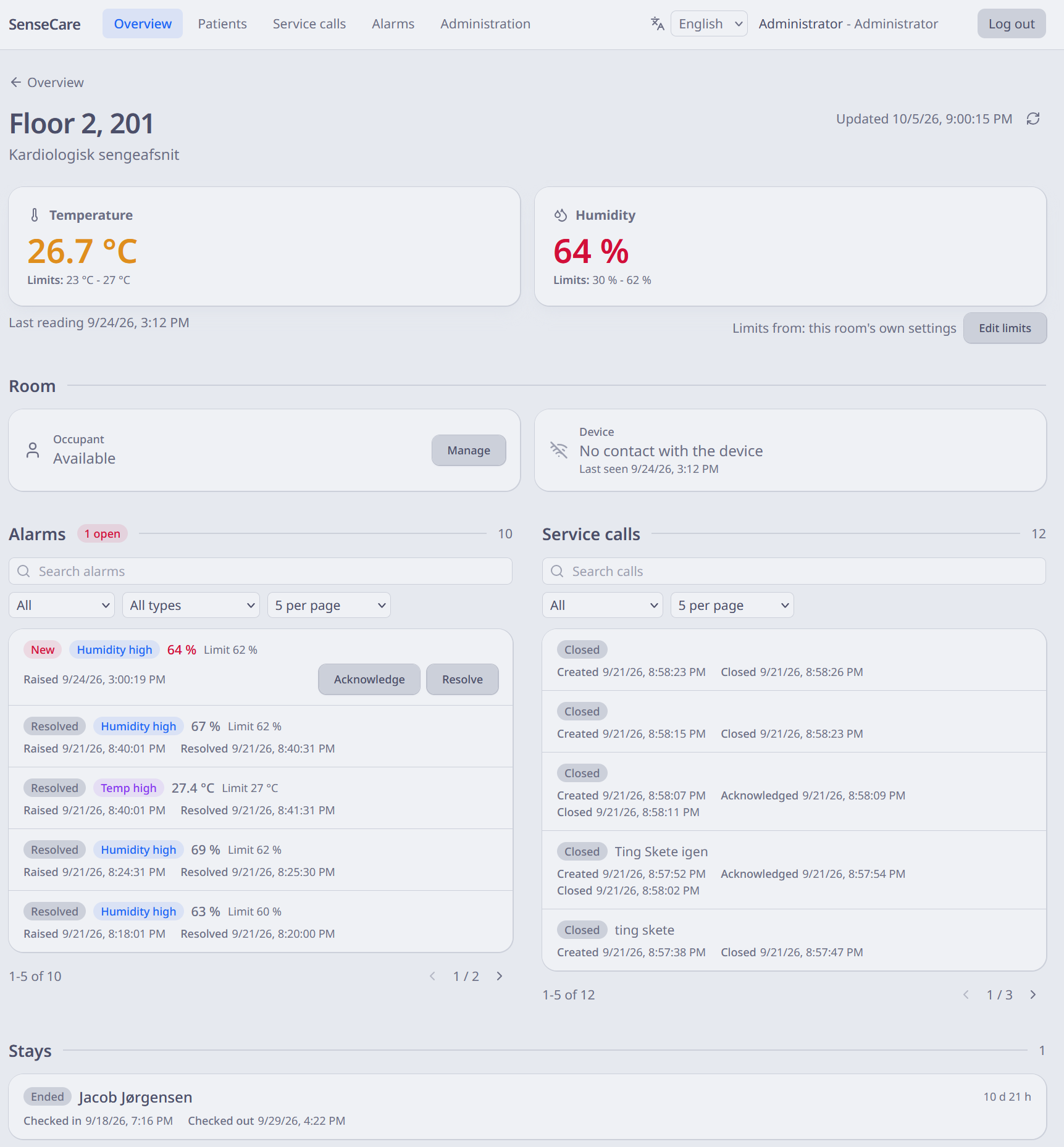 SenseCare, an IoT platform for hospital rooms 3